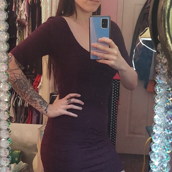 Xhilaration Wave Texture Pattern Bodycon Dress - ASO Lydia Martin - Picture 6 of 7